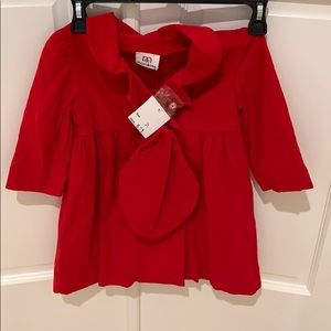 Mom & me red cost with hat NWT size 2T